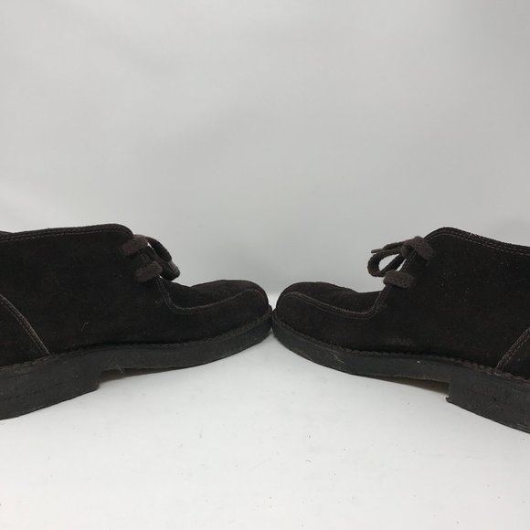 Clarks Brown Nubuck Leather Lace Up Desert Chukka Boots - Picture 3 of 7